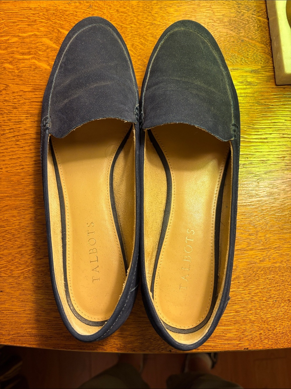 Talbots Navy Suede Slip-On Loafers